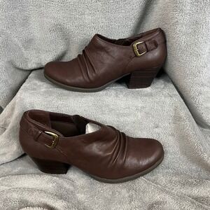 Kim Rogers Mazy Shootie Womens 10 Brown Clog Shoes Leather Ankle Boot